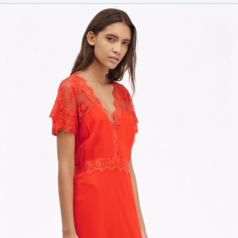 French Connection Red Lace dress